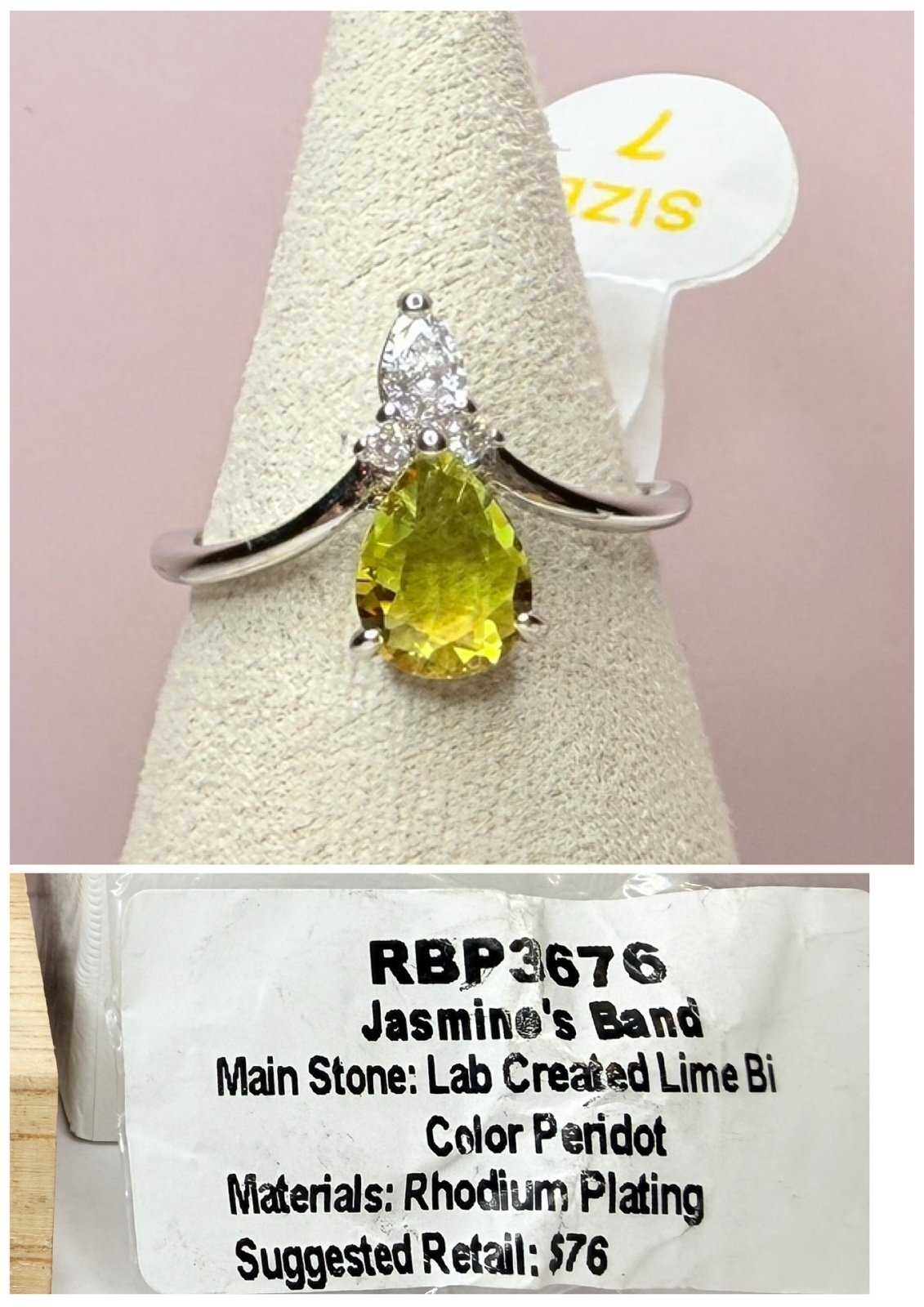 Jasmine's Band - Bi Color - Size 7 - August Birthday 2024