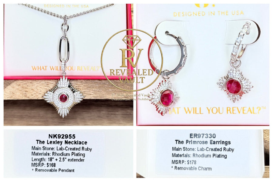 The Lexley Necklace & The Primrose Earrings - July Birthday 2026