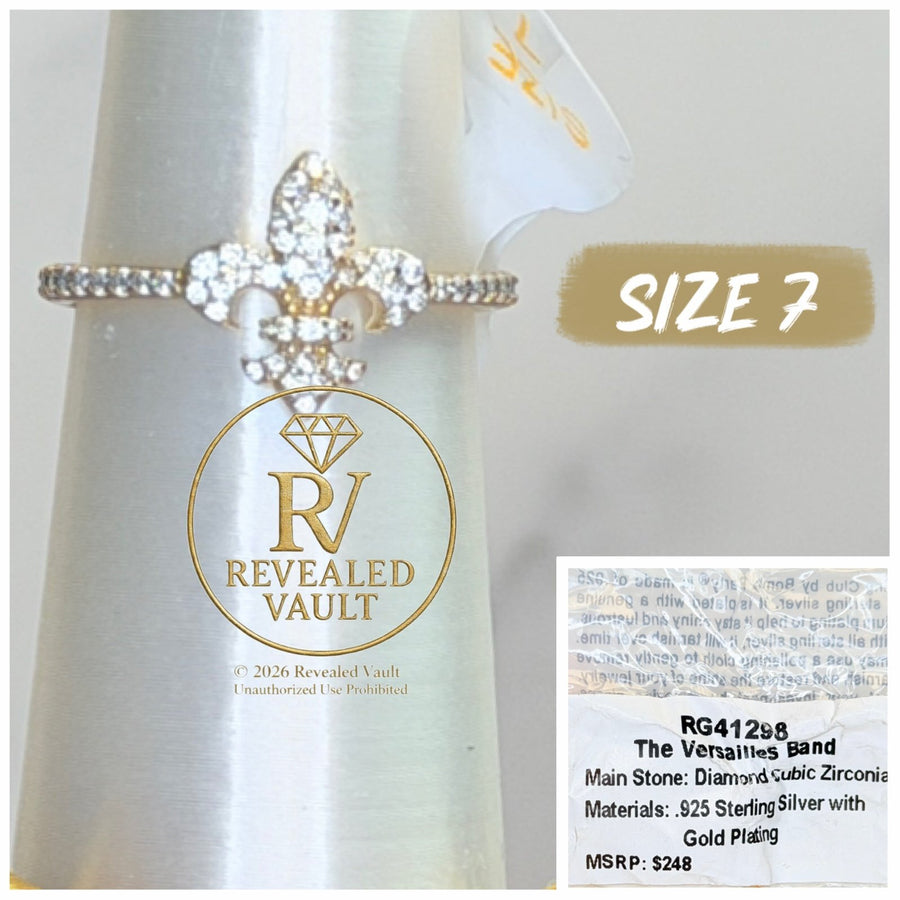 The Versailles Band  - Size 7 - Sterling Club Vermeil