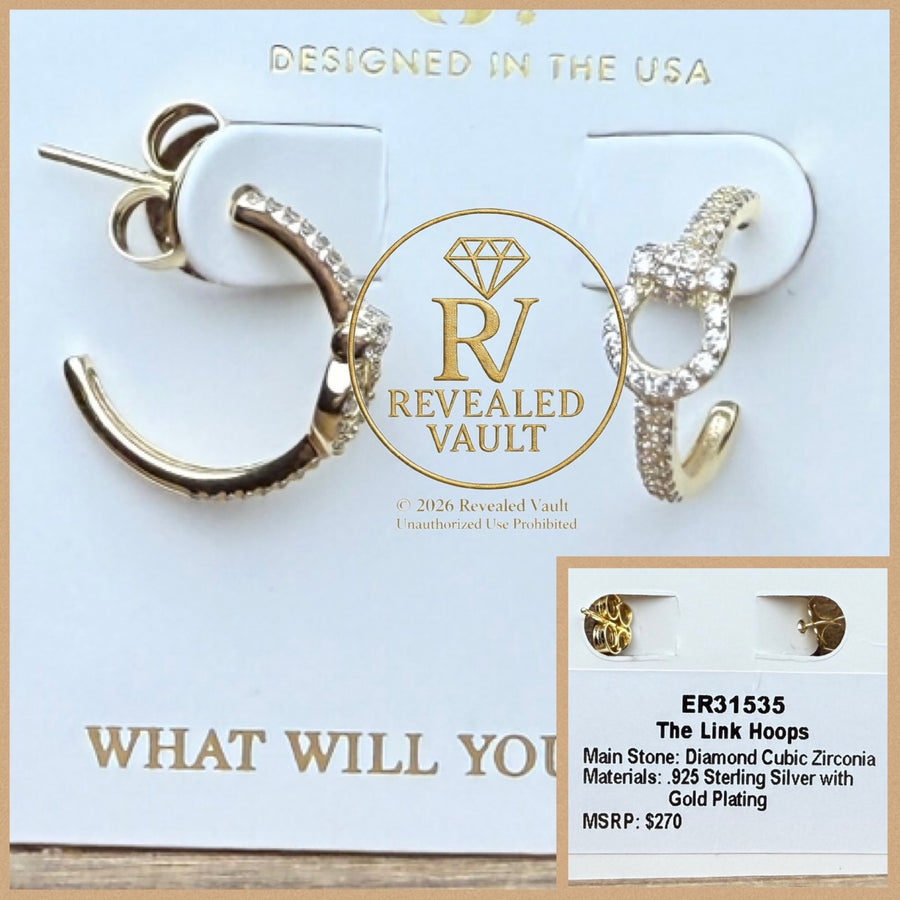 The Link Hoops - Sterling Club Vermeil
